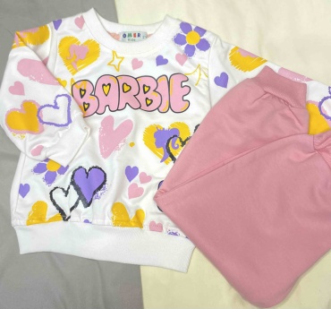 Комплект Kids Moda Барби белый, розовый