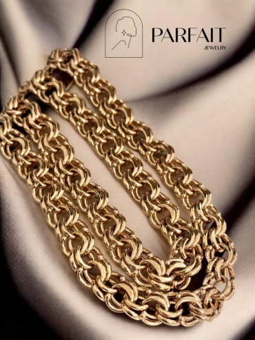 PARFAIT JEWELRY GFC_PJ_Бисмарк_Цепь_0254 длина 55 см, вес 15.15 г золото, плетение бисмарк