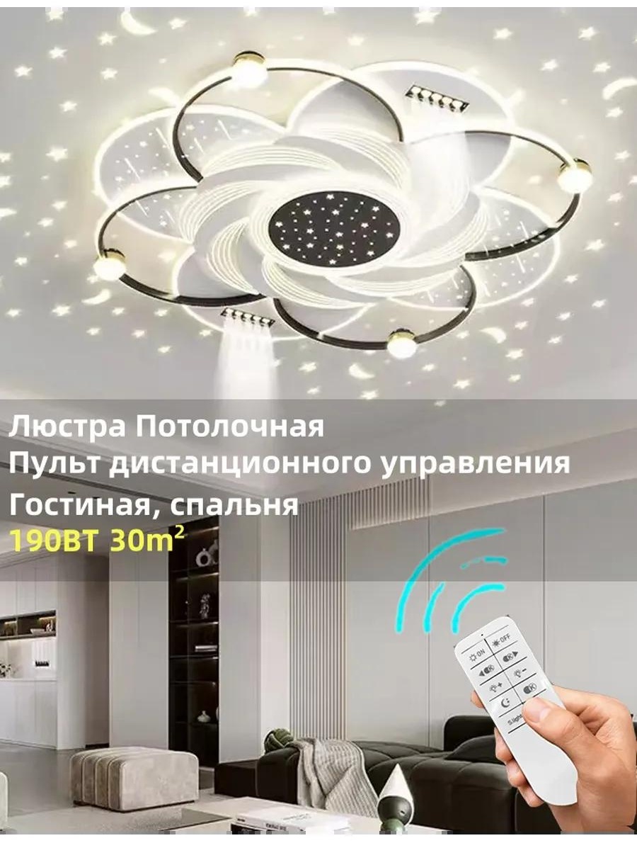 Люстра потолочная LED, кол-во ламп: 1 шт