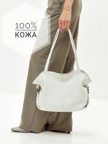 Мини-сумка FEELBAGS натуральная кожа белый