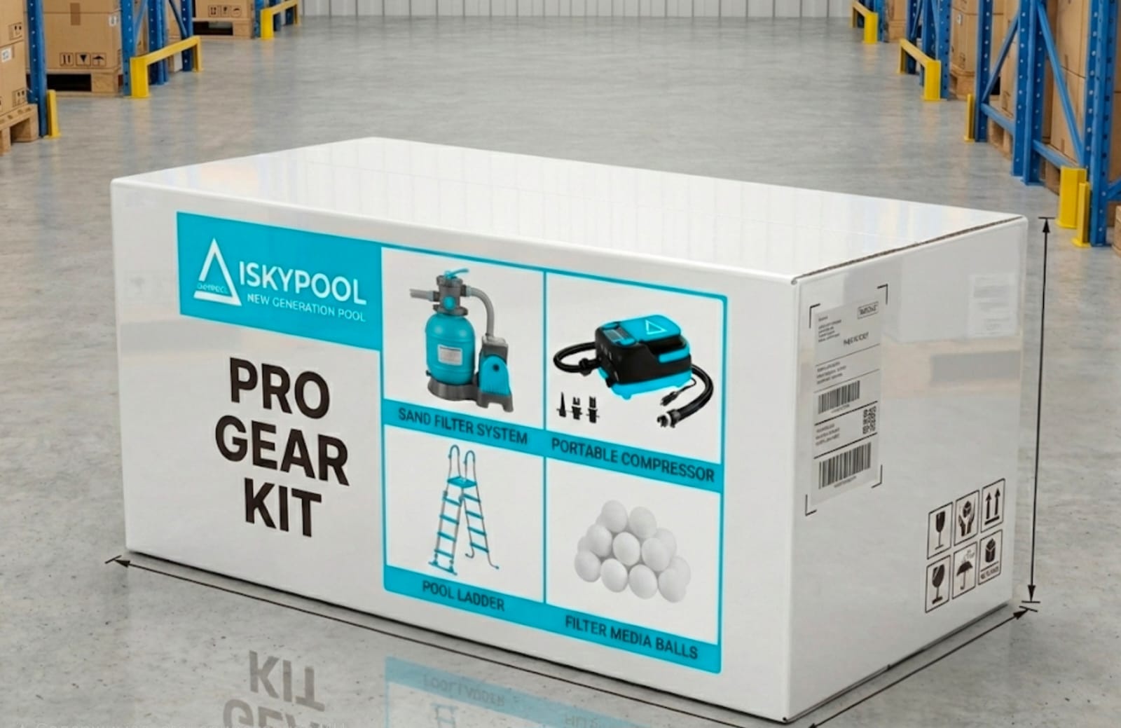ISKYPOOL набор для чистки бассейна Pro Gear Kit