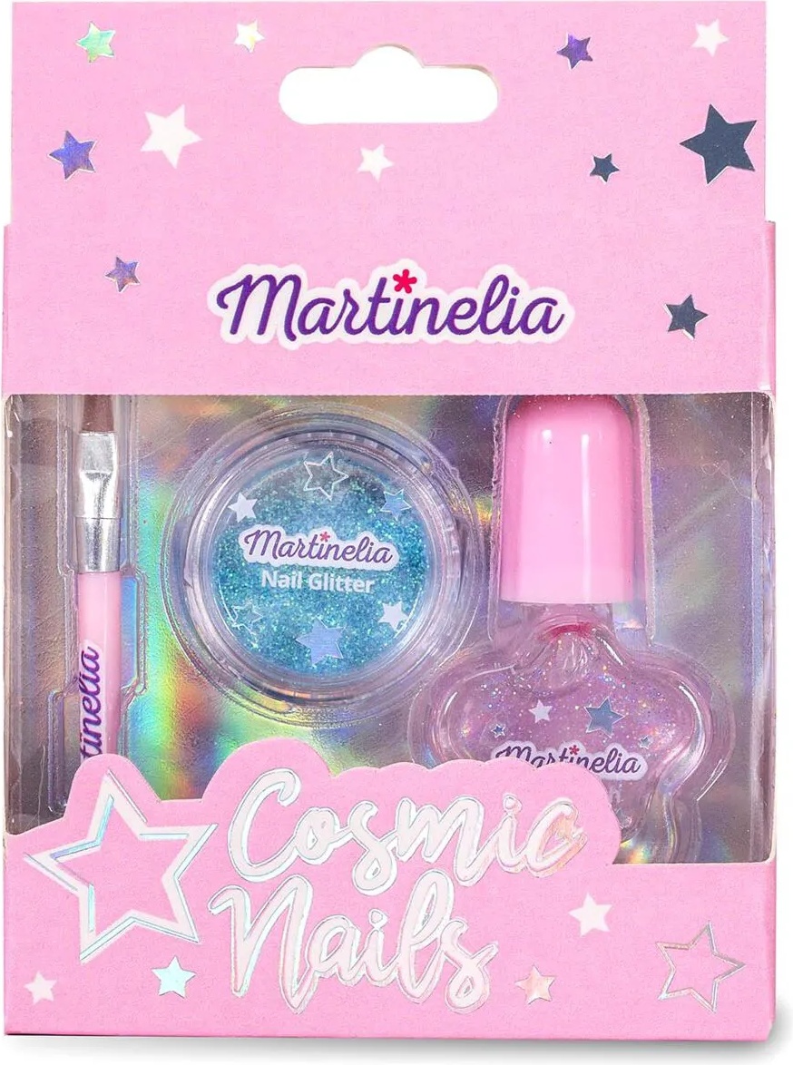 Martinelia Набор Starshine для ногтей с кисточкой Лак для ногтей блестки кисть лак для ногтей, глиттер, набор 3+