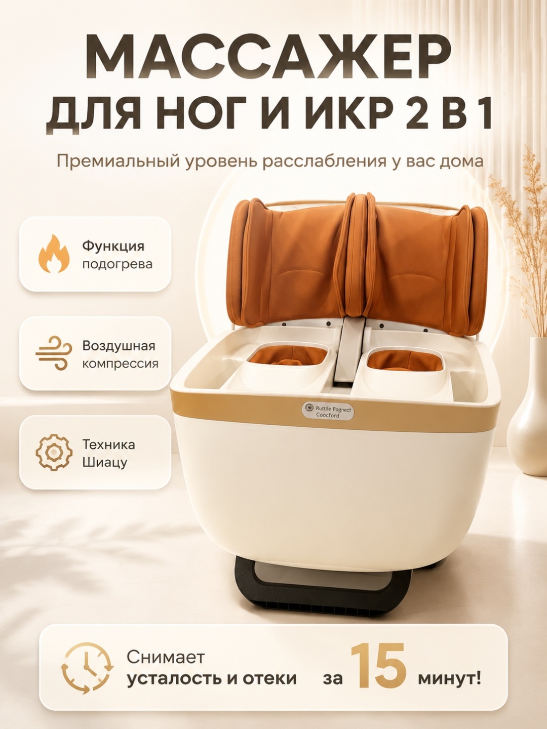 Массажер Comfort массажная подставка воздушно-компрессионный, разогревающий, раскатывающий, шиацу, компрессионный