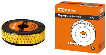 TDM ELECTRIC маркировка кабельная желтый, SQ0511-0043 180 шт