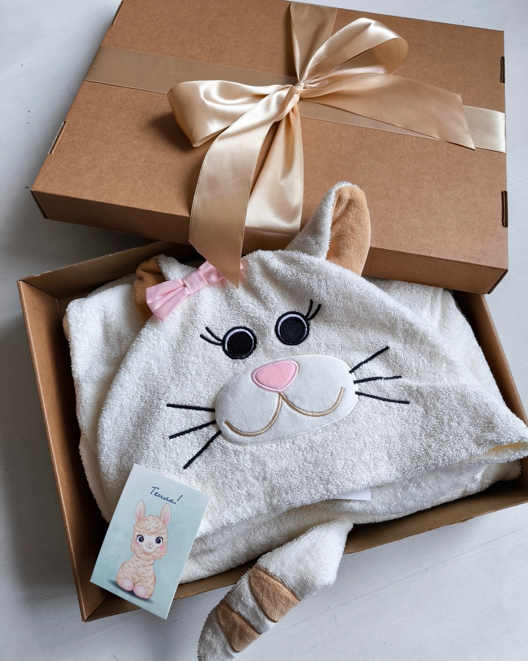 Махровый халат Fluffy Bunny молочный