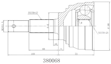 INKO шрус наружный 380068