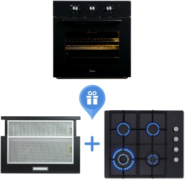 Midea MO12000 GB + MG685TG B + MH60P205 B черный