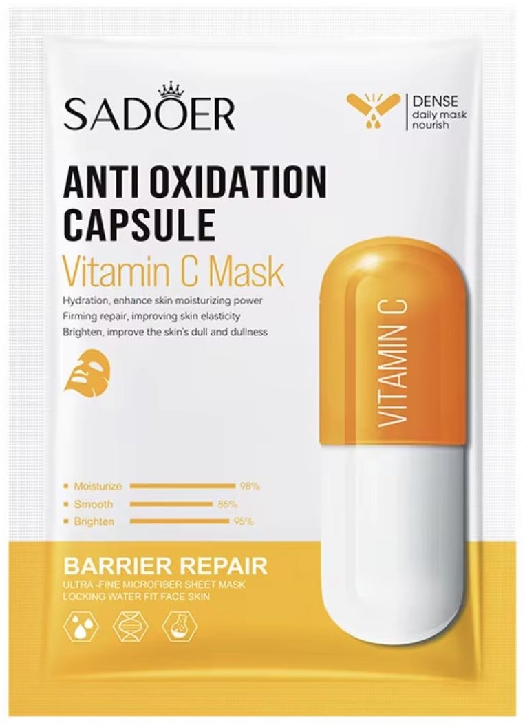 Маска для лица SADOER тканевая Anti Oxidantion Capsule Vitamin C 1 шт