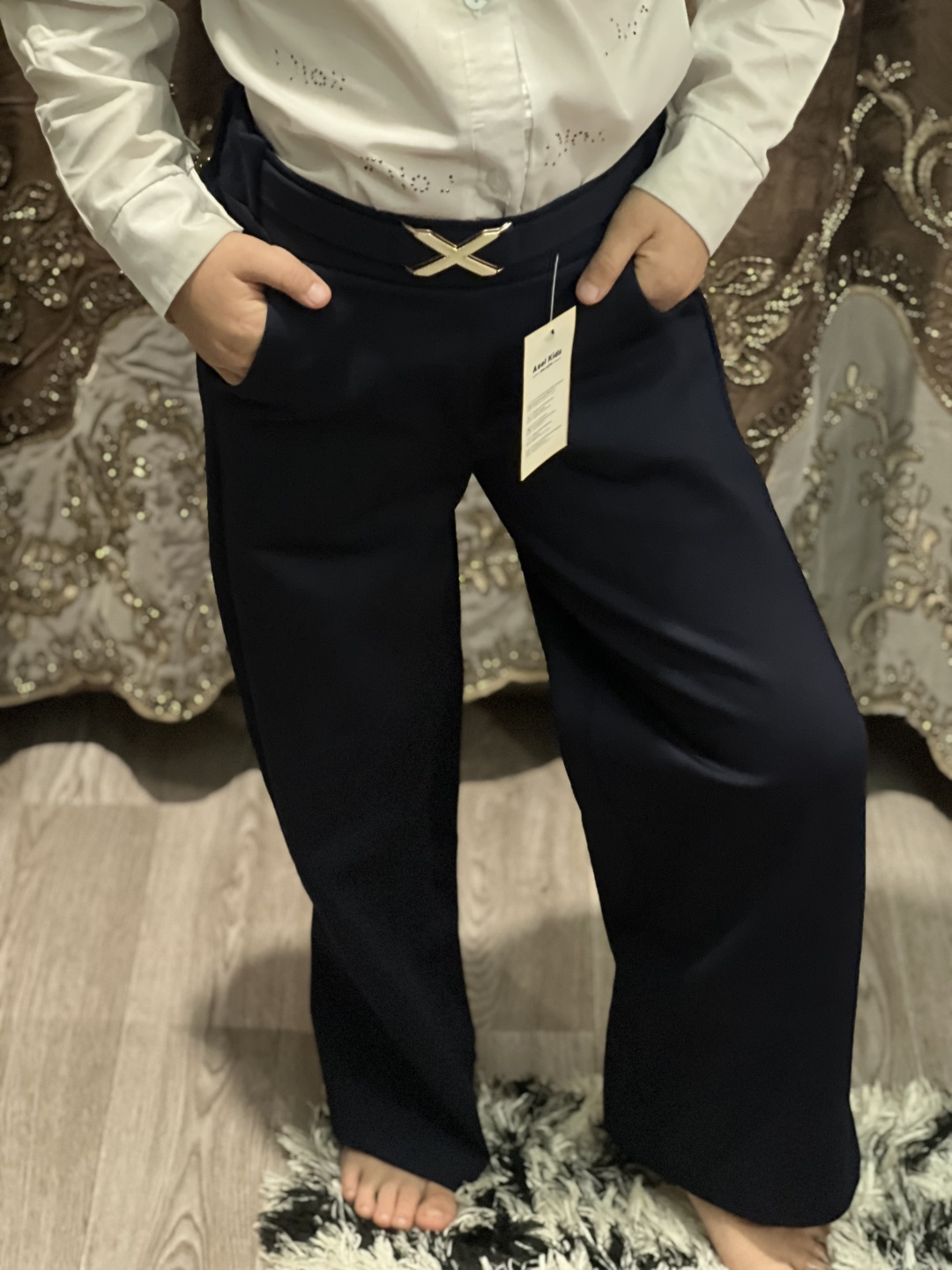 Школьные брюки синий
