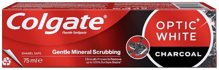 Colgate зубная паста Optic White Charcoal 75 мл