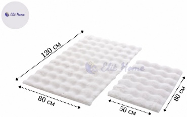 Elit Home комплект ковриков BUBBLE 120x80 см, резина, текстиль