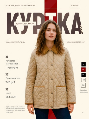 Демисезонная куртка Furello бежевый