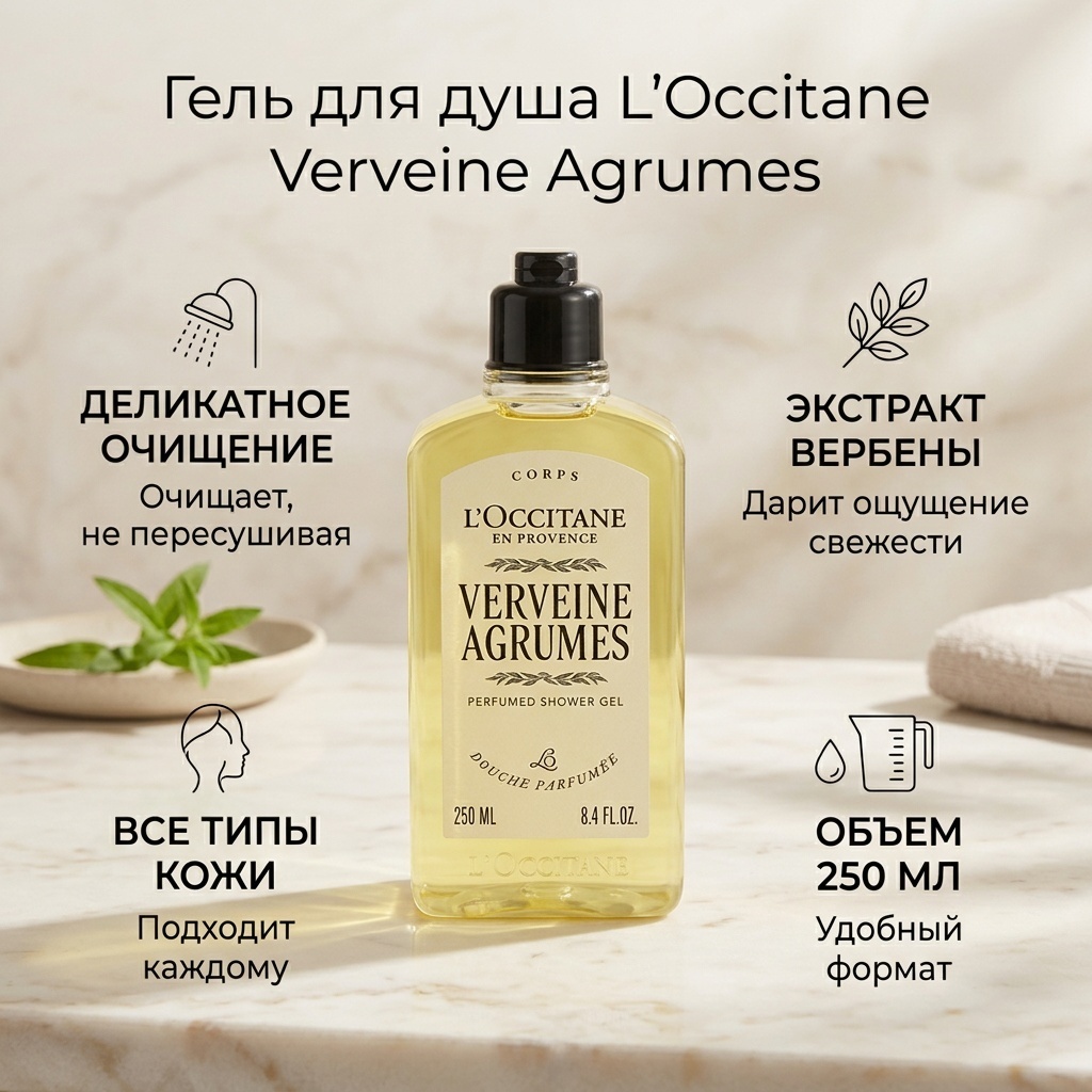 L'Occitane Verveine Argumes гель 250 мл