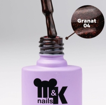 M&K nails гель-лак Granat 04 камуфлирующее 7 мл