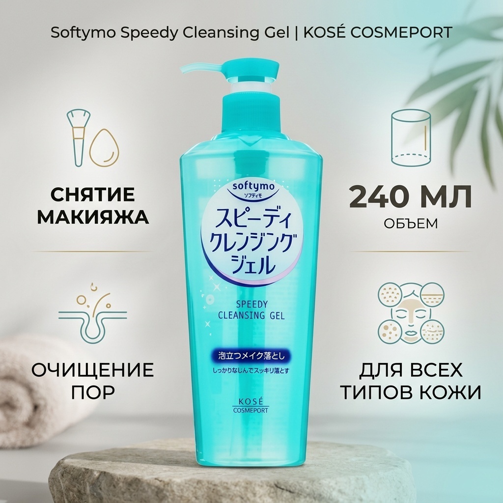 KOSE COSMEPORT Softymo Speedy Cleansing гель 240 мл