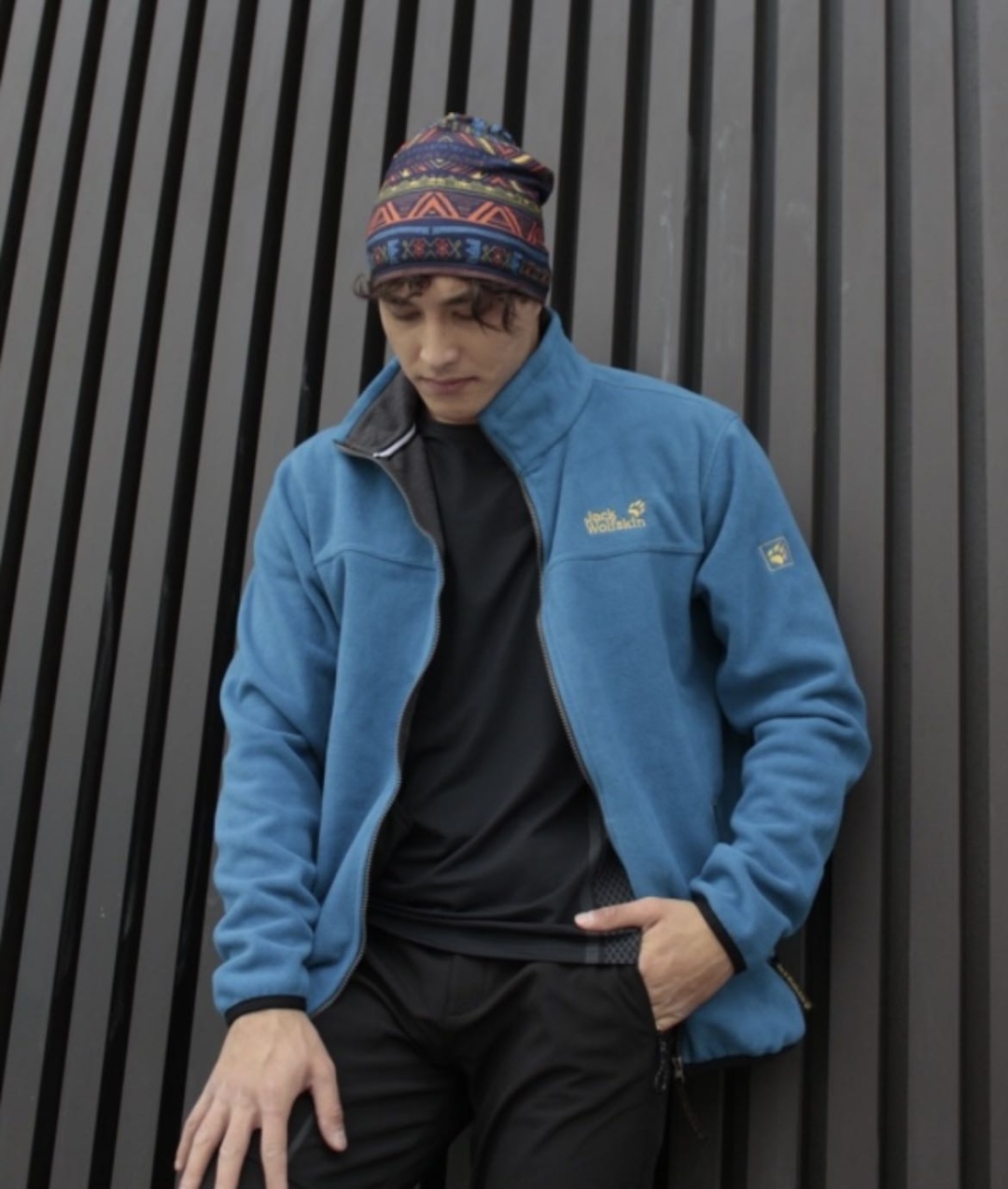 Флиска Jack Wolfskin однотонный голубой
