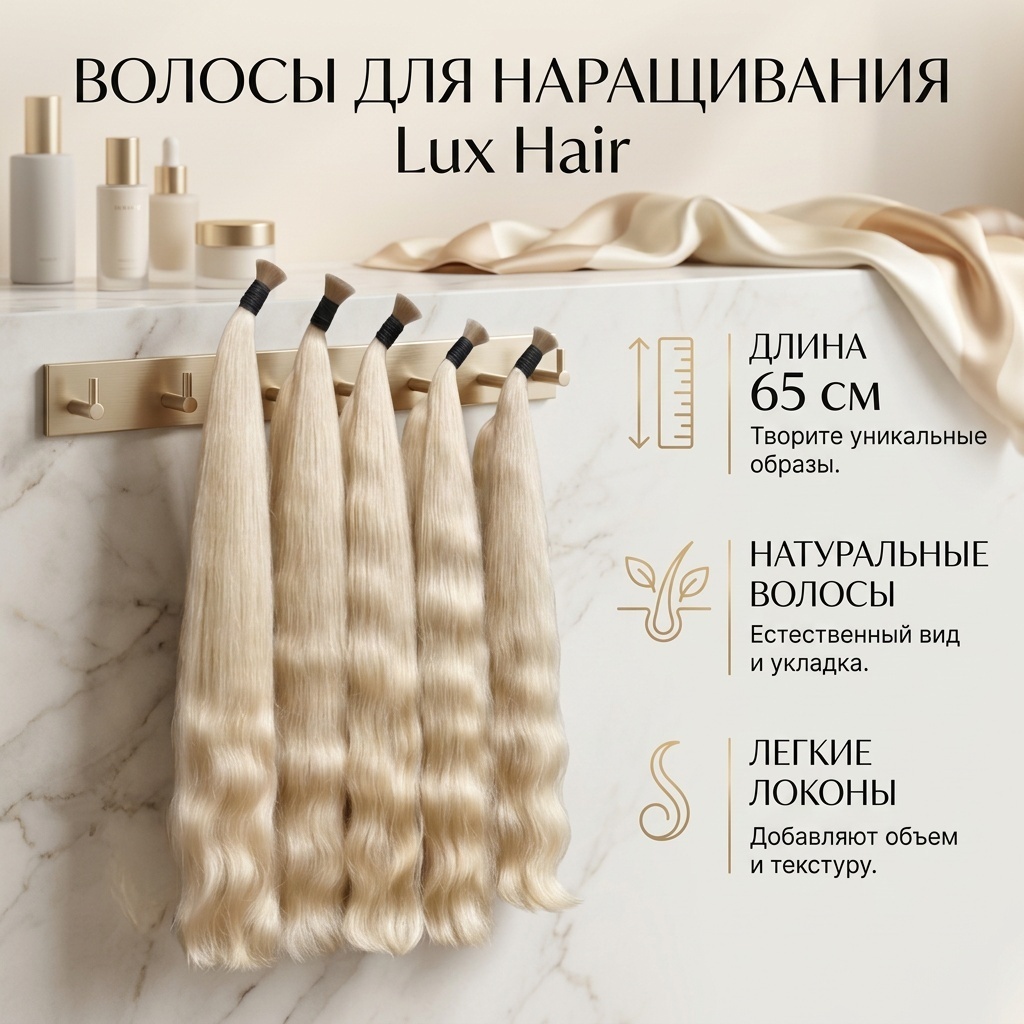 Lux Hair волос для наращивания блонд женский
