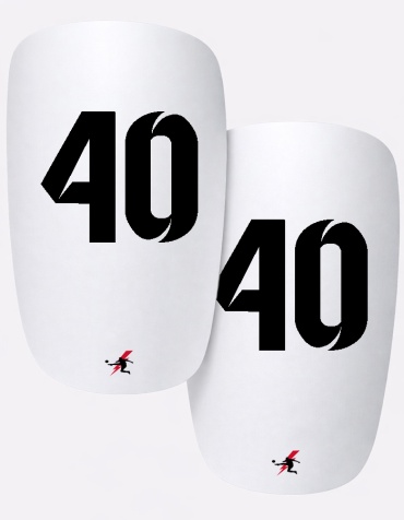Customkit MINI щитки футбольные белый с номером 40