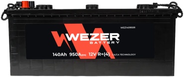 WEZER WEZ140950L 140A 950A(EN) 12V L+(3) 140 Ач обратная