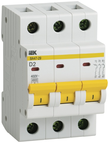 IEK автоматический выключатель 3P 2 A, 4.5 кА, 400 В