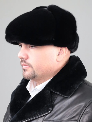 Шапка-бини размер 60, черный