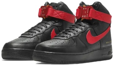 Кроссовки Nike Air Force x Alyx 1 High красный, черный