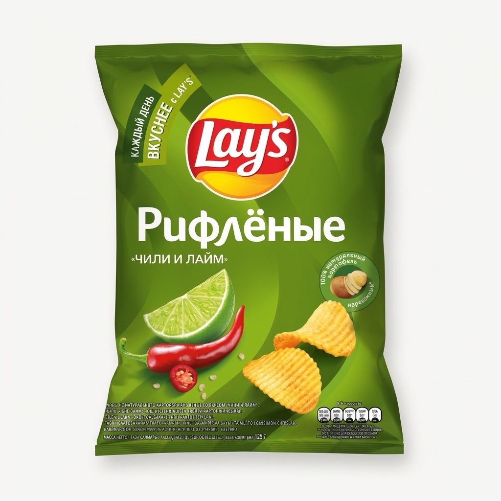 Купить Чипсы картофельные рифленые Lay’s острые чили, лайм, 125 г в ...