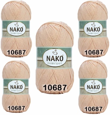 Denim Sport NAKO 10687 кремовый-5 мотков