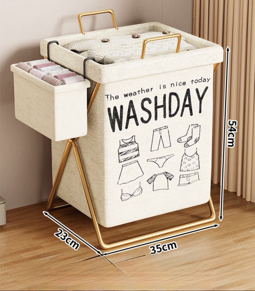 Корзина для белья 23x35x54 см, металл