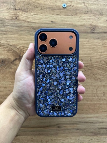 Чехол GLASS для Apple iPhone 17 Pro синий
