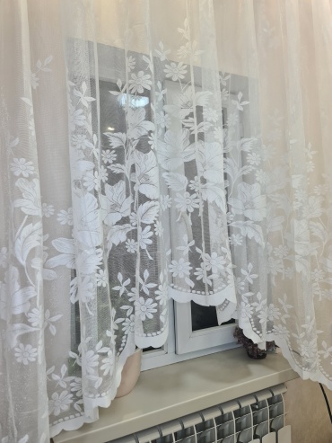 Тюль 300x180 см 1 шт, полиэстер, белый