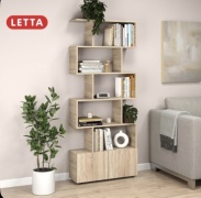 Стеллаж напольный Letta, 73x25x175.7 см, бежевый
