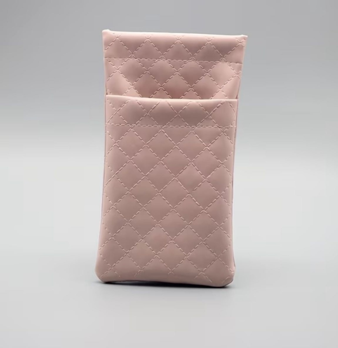 Мягкий футляр искусственная кожа, 17 x 9.5 см розовый
