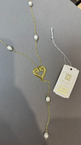 Цепь DiDi Jewelry длина 55 см латунь жемчуг
