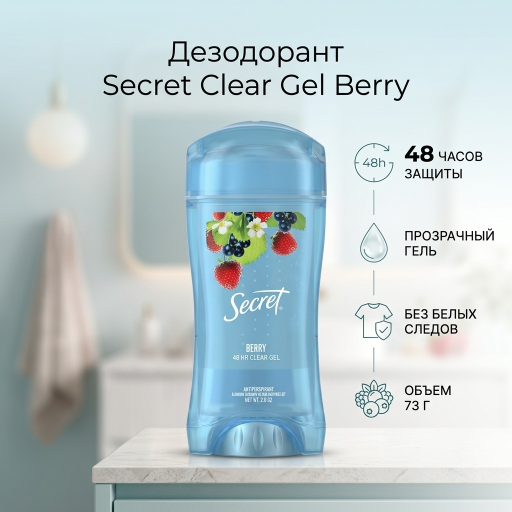 Secret Clear Gel Deodorant Berry дезодорант для женщин 73 г