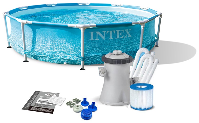Бассейн каркасный Intex Beachside Metal Frame, 305x305x76 см