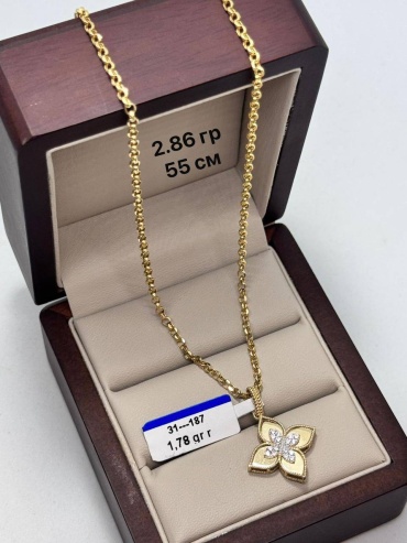 DARI GOLD 22233 длина 55 см, вес 4.64 г золото, плетение шопард