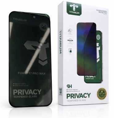 Стекло TITANIUM для Apple iPhone 14 Pro Private черный