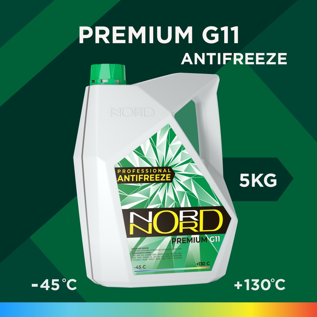 Антифриз NORD Premium зеленый G-11 5 л