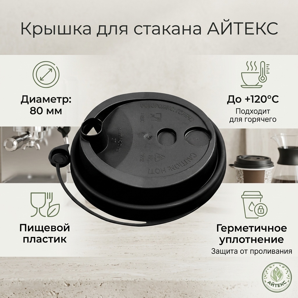 Крышка для стакана 318420177 черный 100 шт