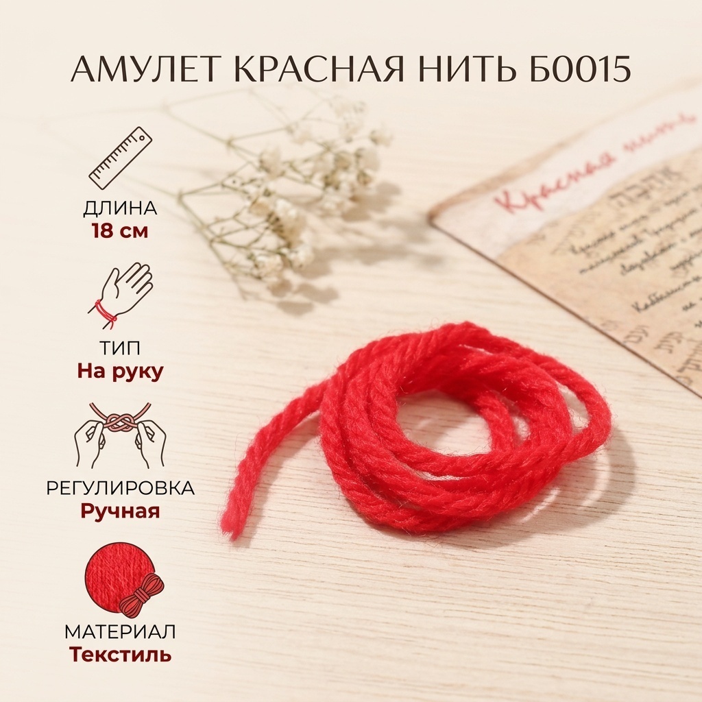 Браслет длина 18 см текстиль, без вставок
