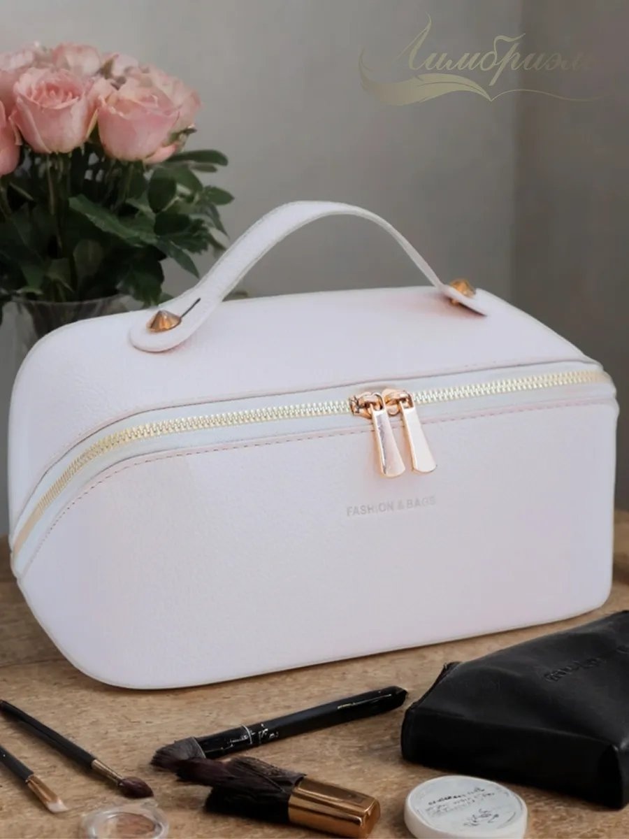 Косметичка экокожа белый 12X24 см