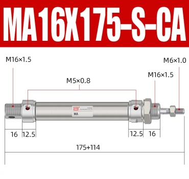 Пневмоцилиндр ATM MA16x175 16х175 мм