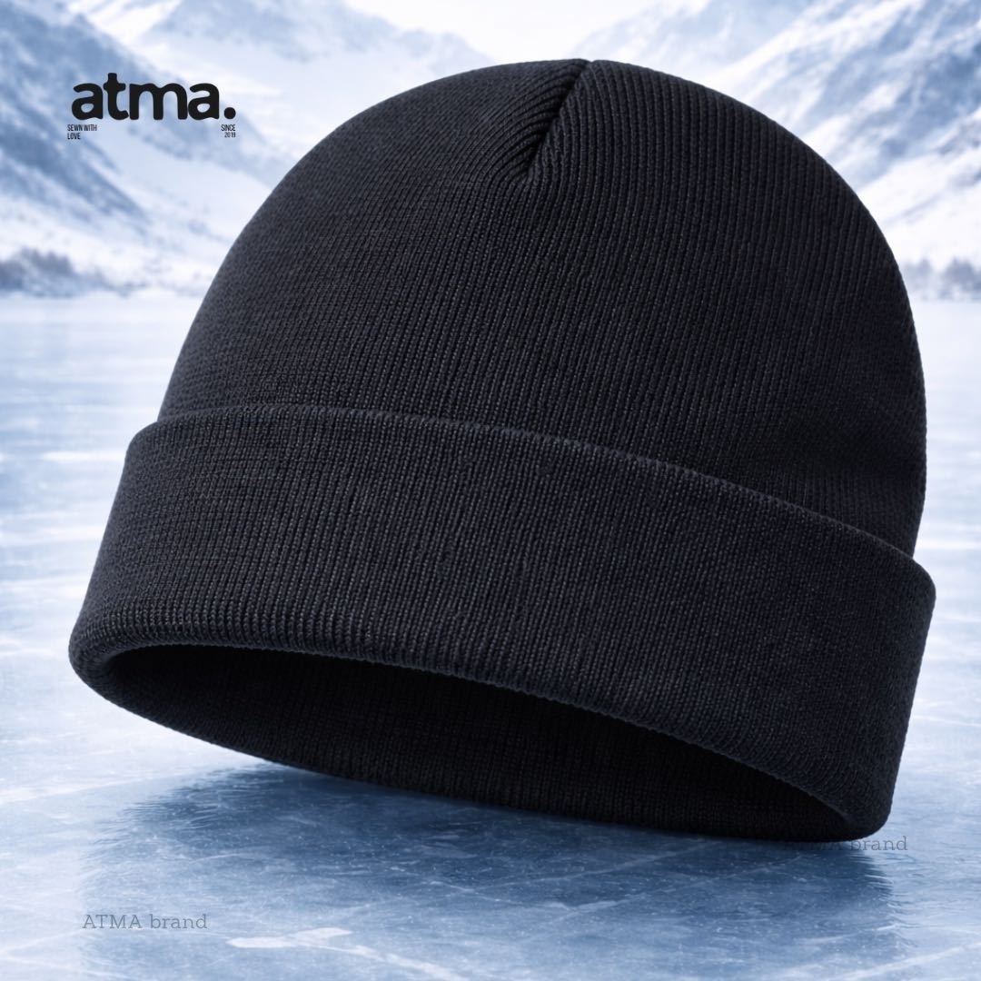 Шапка ATMA brand размер универсальный, черный