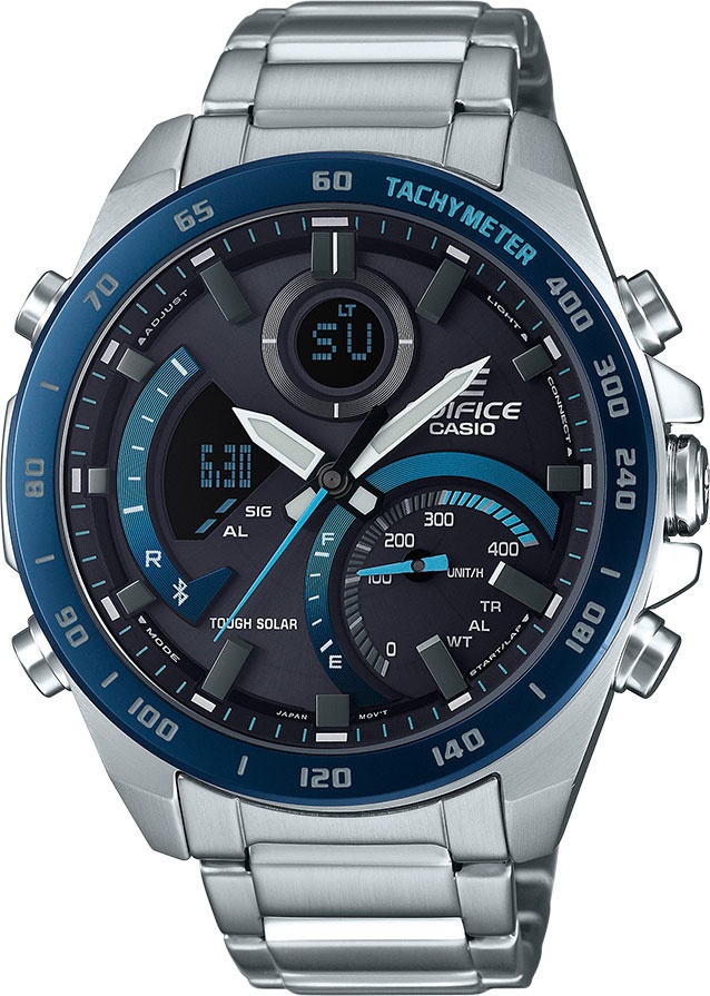Кварцевые CASIO ECB-900DB-1BDR нержавеющая сталь