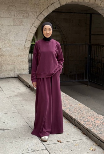 Костюм повседневный Hidjab style бордовый