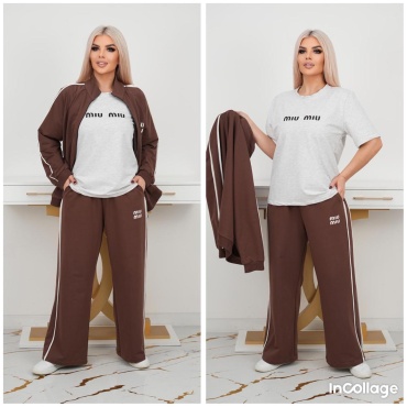 Костюм повседневный Lady Style коричневый