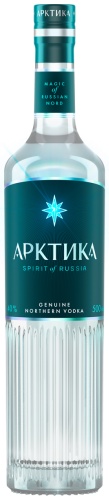 Водка Арктика Spirit of Russia классическая мед, мягкий 40% 0.5 л