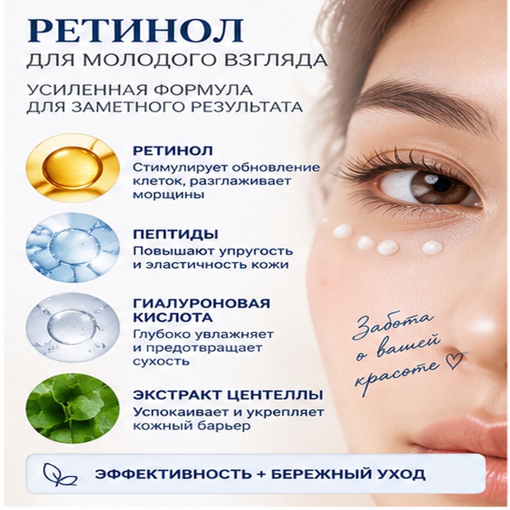 Dr. Althea сыворотка Retinol Flat Iron Eye Roller Сыворотка-Роллер с Ретинолом Вокруг Глаз 25ml для области вокруг глаз 25 мл, фото 2