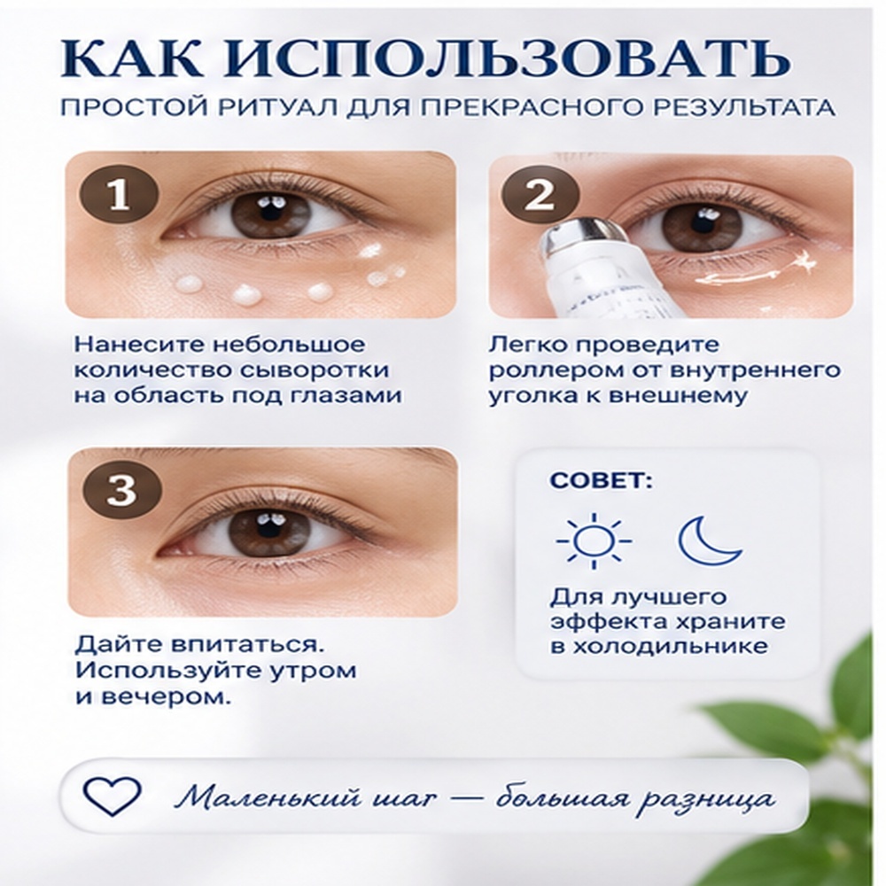 Dr. Althea сыворотка Retinol Flat Iron Eye Roller Сыворотка-Роллер с Ретинолом Вокруг Глаз 25ml для области вокруг глаз 25 мл, фото 4